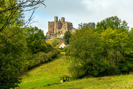Traveling along the state border between Hesse and Thuringia in the beautiful Eichsfeld region to Hanstein Castle near Bornhagen - Thuringia - Germanyの写真素材
