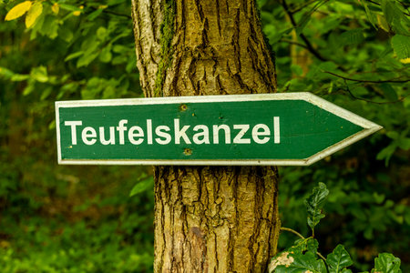 Traveling along the state border between Hesse and Thuringia in the beautiful Eichsfeld region to Hanstein Castle near Bornhagen - Thuringia - Germanyの写真素材