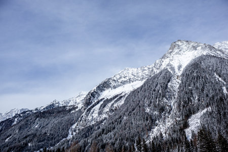 A round of cross-country skiing in the South Tyrolean arena of Antholz in the beautiful Antholz Valley - South Tyrol - Italyの写真素材