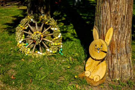 Springtime walk on a glorious sunny day in the Thuringian RhÃ¶n near HÃ¼mmershausenの写真素材