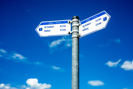 Springtime walk on a glorious sunny day in the Thuringian RhÃ¶n near HÃ¼mmershausen - Thuringiaの写真素材