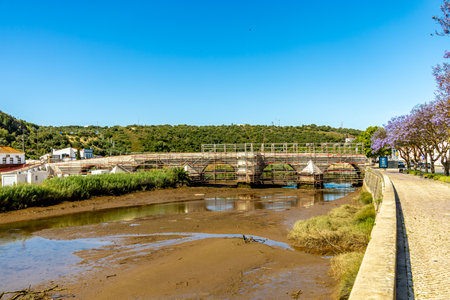Visit to the former historical capital of the Algarve Silves on the Rio Arade with its imposing castle - Portugalの写真素材
