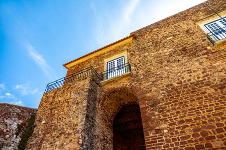 Visit to the former historical capital of the Algarve Silves on the Rio Arade with its imposing castle - Portugalの写真素材
