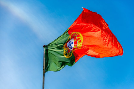 Visit to the former historical capital of the Algarve Silves on the Rio Arade with its imposing castle - Portugalの写真素材