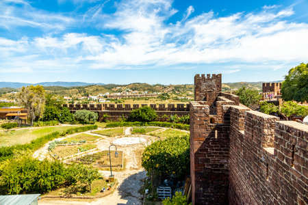 Visit to the former historical capital of the Algarve Silves on the Rio Arade with its imposing castle - Portugalの写真素材