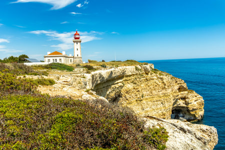 A short visit to the beach in Marinha Bay off the beautiful coast of the Algarve - Portugalの写真素材