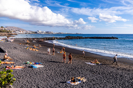 Late summer feeling on the Canary Island of Tenerife in the holiday resort of Costa Adejeの写真素材