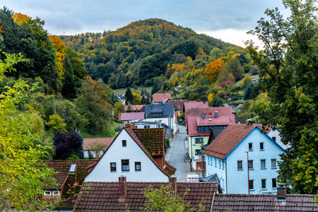 defaultA beautiful little hike through autumn in the south-west of the Thuringian Forest around Schmalkalden â Thuringia â Germanyの写真素材