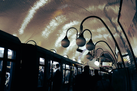 Paris metro station taken in summer 2006のeditorial素材