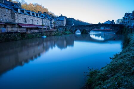A bridge in Dinon, Brittany, France, taken in 2015のeditorial素材