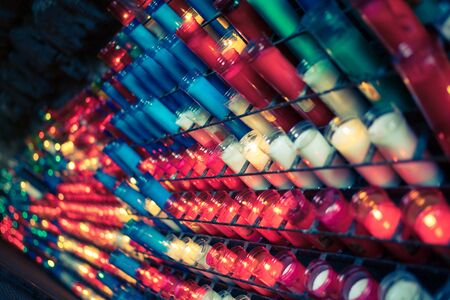 Candles at Montserrat monastery near Barcelona.