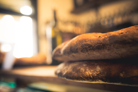Bread in a sandwich shop in Florence.の写真素材