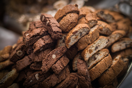 A pile of biscotti in Florence Italy.の写真素材