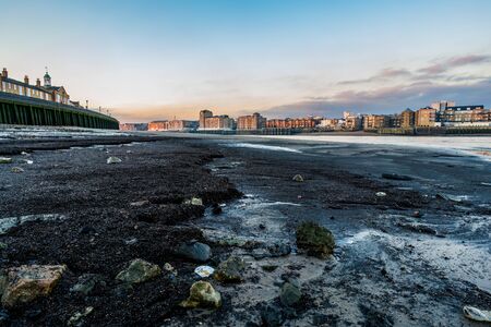The debris of the river bed in London.