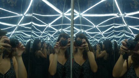 girl and reflectionsのeditorial素材