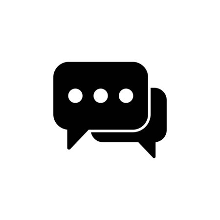 Chat icon vector. Chat Icon in trendy flat style isolated on white background. Speech bubble symbol for web designのイラスト素材