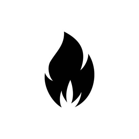 Fire icon vector. Fire flame icon template. Fire flames symbol vector sign isolated on white background.のイラスト素材