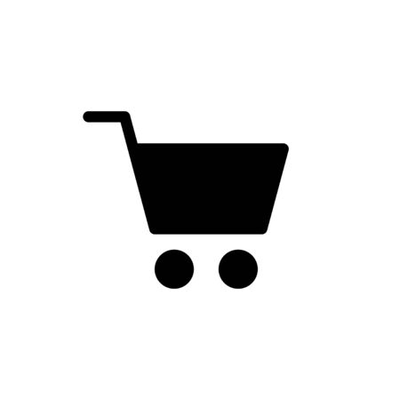 Shopping icon isolated on white background. Shopping cart icon. Basket icon. Trolleyのイラスト素材