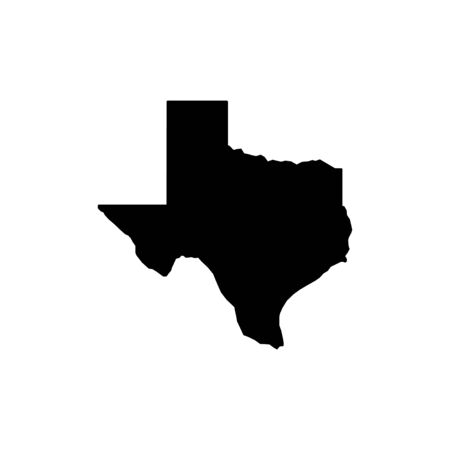 Texas map icon isolated on white background. Texas map icon. Texas symbol.のイラスト素材