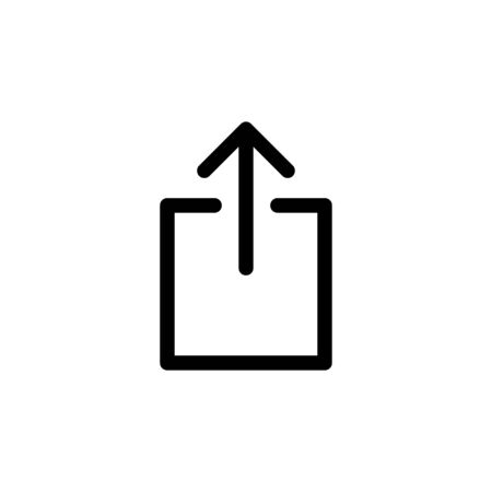Upload icon isolated on white background. Upload sign icon. Upload button. Load symbol.のイラスト素材