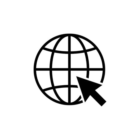 Web icon isolated on white background. Website vector icon. Internet world vectorのイラスト素材