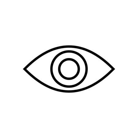 Eye icon isolated on white background. Look and Vision icon. Eye vector iconのイラスト素材