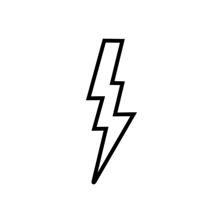 Lightning icon isolated on white background. Bolt icon vector. Energy and thunder electric icon
のイラスト素材