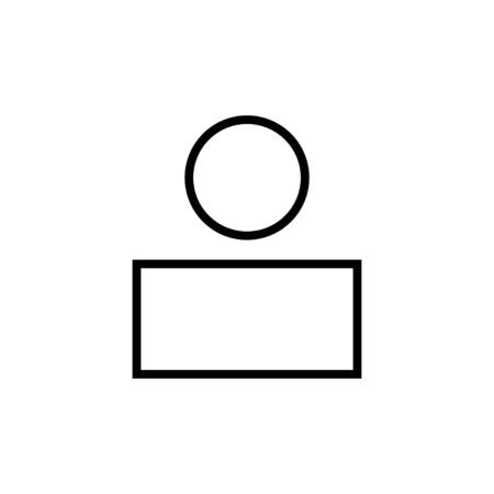 people icon isolated on white background. person icon. User vector icon