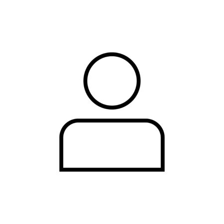 people icon isolated on white background. person icon. User vector iconのイラスト素材