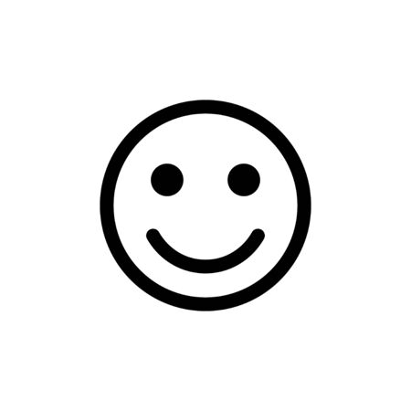Smile icon isolated on white background. Smile vector icon. Emoticon Icon vector. Emojiのイラスト素材