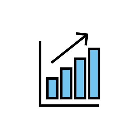 Growing graph Icon isolated on white background. Chart icon. Graph Icon in trendy flat style isolated on white background
のイラスト素材