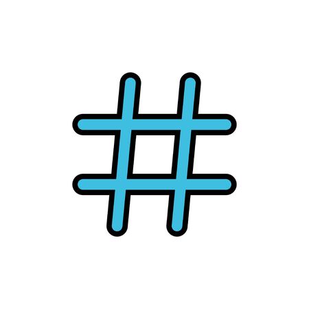 Hashtag icon vector isolated on white background. black hashtag iconのイラスト素材