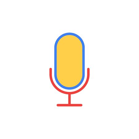 Microphone Icon isolated on white background. Mic sign. Karaoke microphone icon. Broadcast mic sign
のイラスト素材