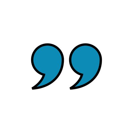 Quote icon isolated on white background. Quote sign icon. Quotation mark symbol.のイラスト素材