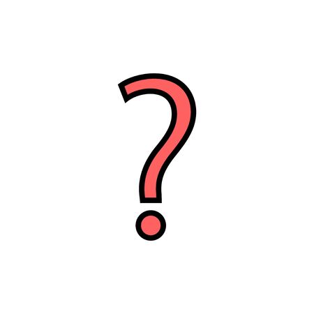 Question Icon isolated on white background. Question mark sign. help icon. Faqのイラスト素材