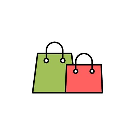 Shopping bag icon isolated on white background. Shopping bag vector iconのイラスト素材