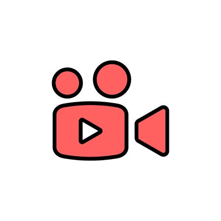 Video camera icon isolated on white background. Video camera vector icon. Camera Icons. Movie Sign. Cinema
のイラスト素材