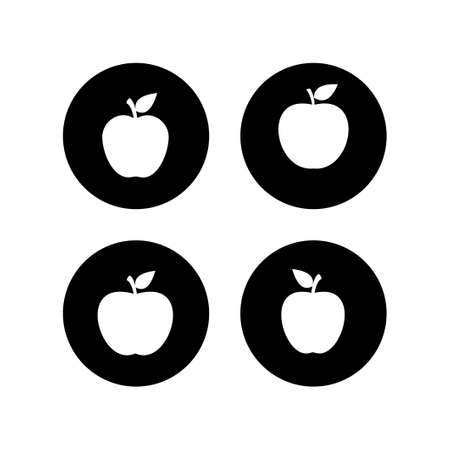 Apple icons set. Apple vector iconのイラスト素材