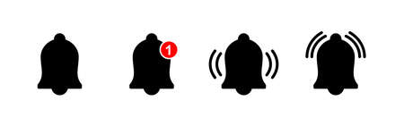 Bell Icons set. Notification symbol. Bell vector icon