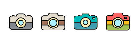 Camera Icons set. Camera symbol. Camera vector iconのイラスト素材