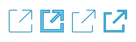 External link symbol vector icons set. Link icon. Link vector icon. Hyperlink chain symbolのイラスト素材