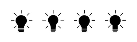 Lamp icons set. Light bulb icon vector. Idea vector iconのイラスト素材