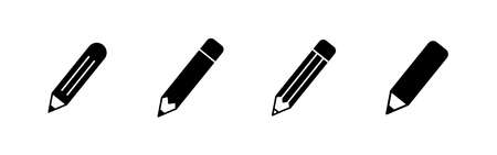 Pencil icons set. Pencil vector iconのイラスト素材