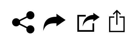 Share icons set. Share vector iconのイラスト素材