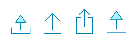 Upload icons set. Upload sign icon. Upload button. Load symbol.のイラスト素材