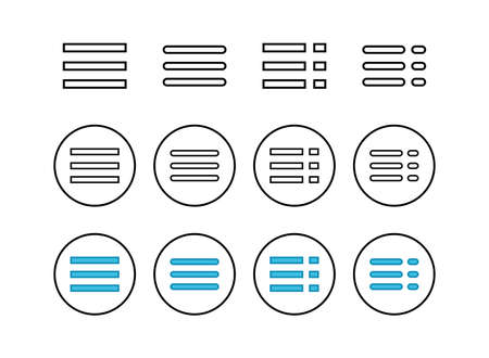 Set of Menu Icons . web menu iconのイラスト素材