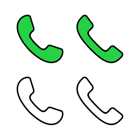 set of Call icons. Phone icon vector. mobile phone. telephone iconのイラスト素材