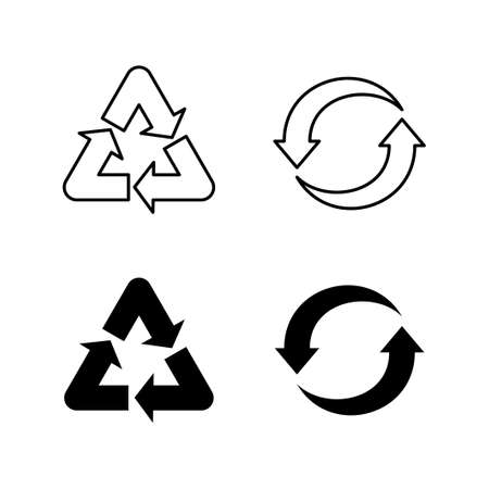 Set of Recycle icons vector. Recycle and some packaging sign. environment iconのイラスト素材