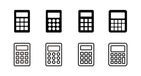 set of Calculator icons. Calculator vector iconのイラスト素材