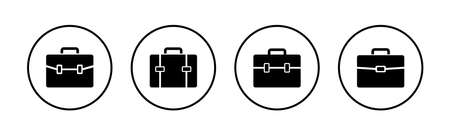 Briefcase icons set. Briefcase vector iconのイラスト素材